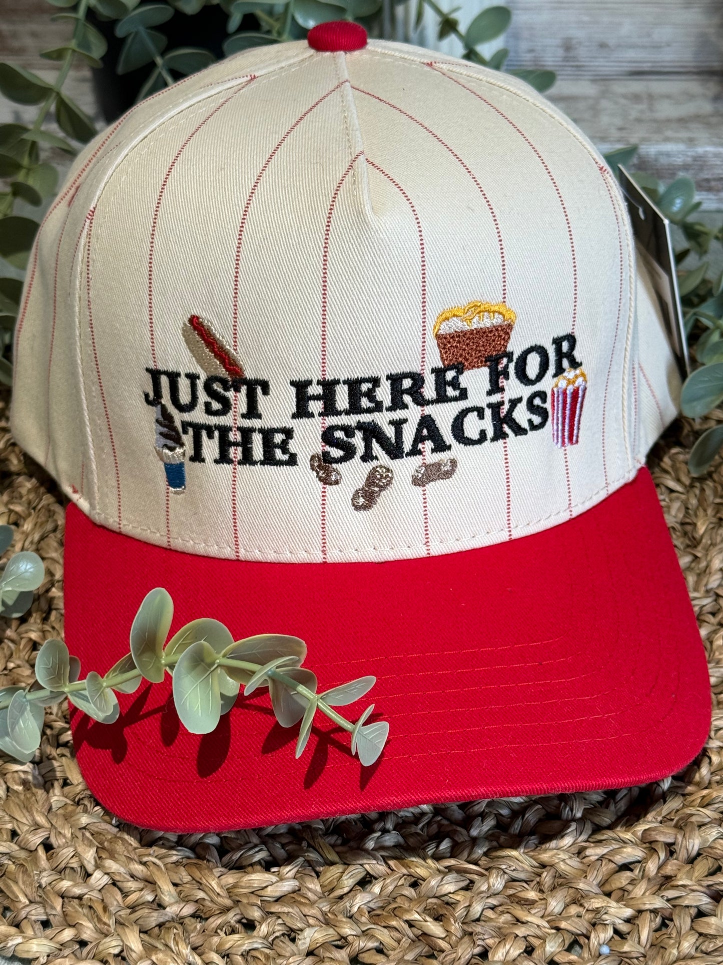 Just Here For The Snacks Trucker Cap