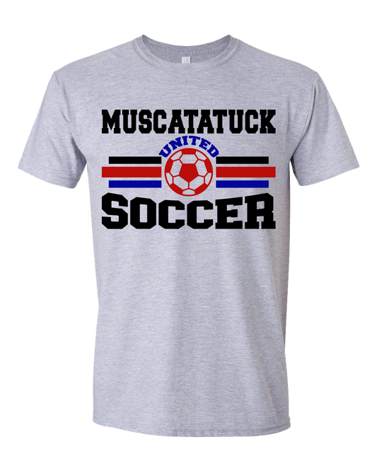 Muscatatuck United Soccer Club Grey Graphic Shirts D14 NEW 2025