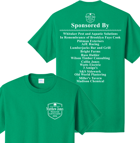 2026 Matthew Jones Memorial Scholarship T-Shirt Fundraiser
