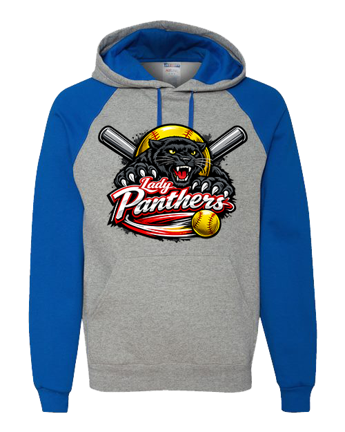 Jennings County Lady Panthers Softball Raglan Hoodie