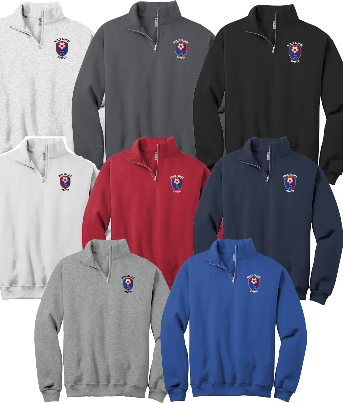 Muscatatuck United Soccer Club quarter zip embroidered shirt